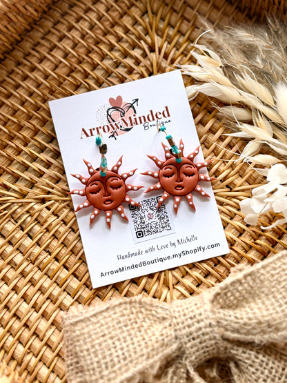 Handmade Desert Sunbeam Statement Earrings
