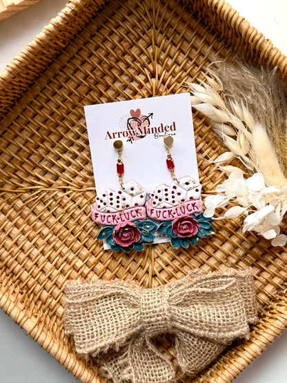 Handmade Lucky Streak Statement Earrings