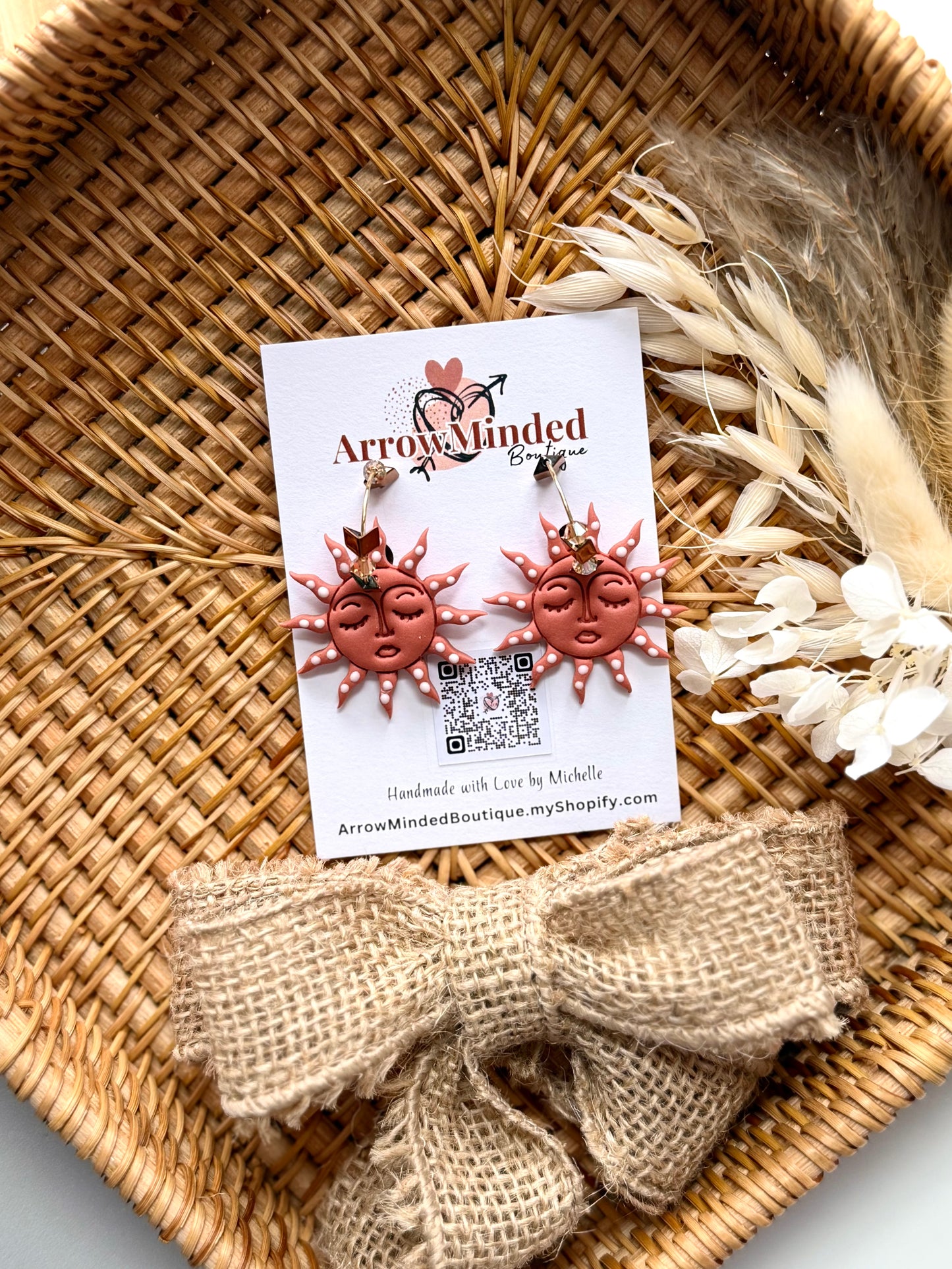 Handmade Desert Sunbeam Statement Earrings