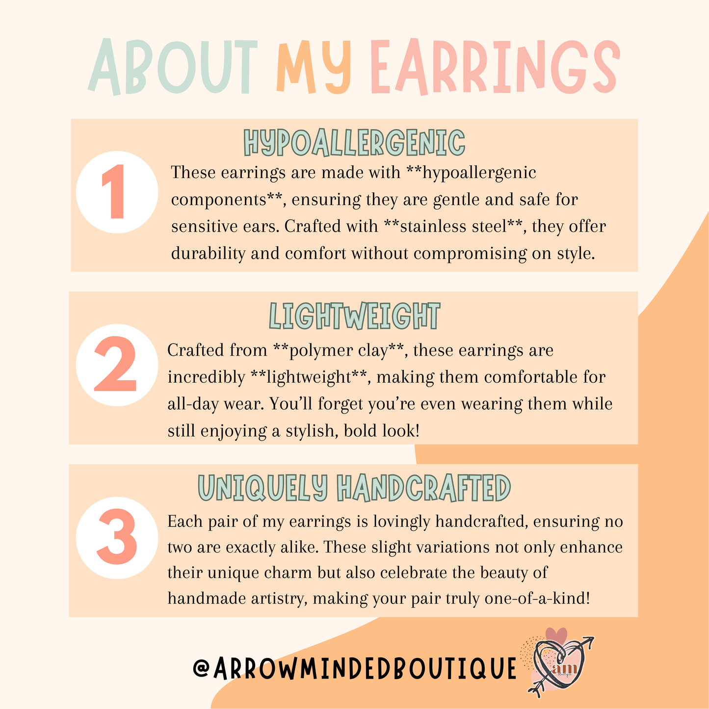 Handmade Christmas Yeti Earrings