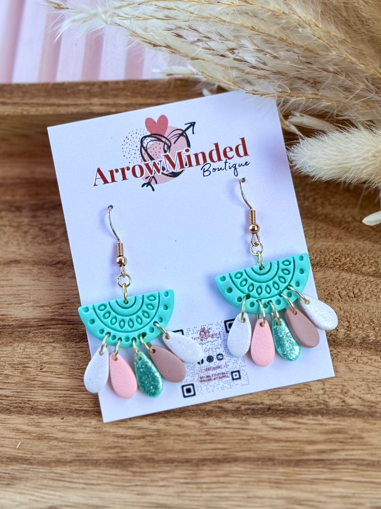 Handmade Sunset Sprinkles Dangle Earrings