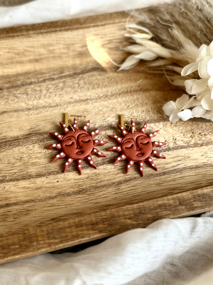 Handmade Terracotta Sunrise Earrings
