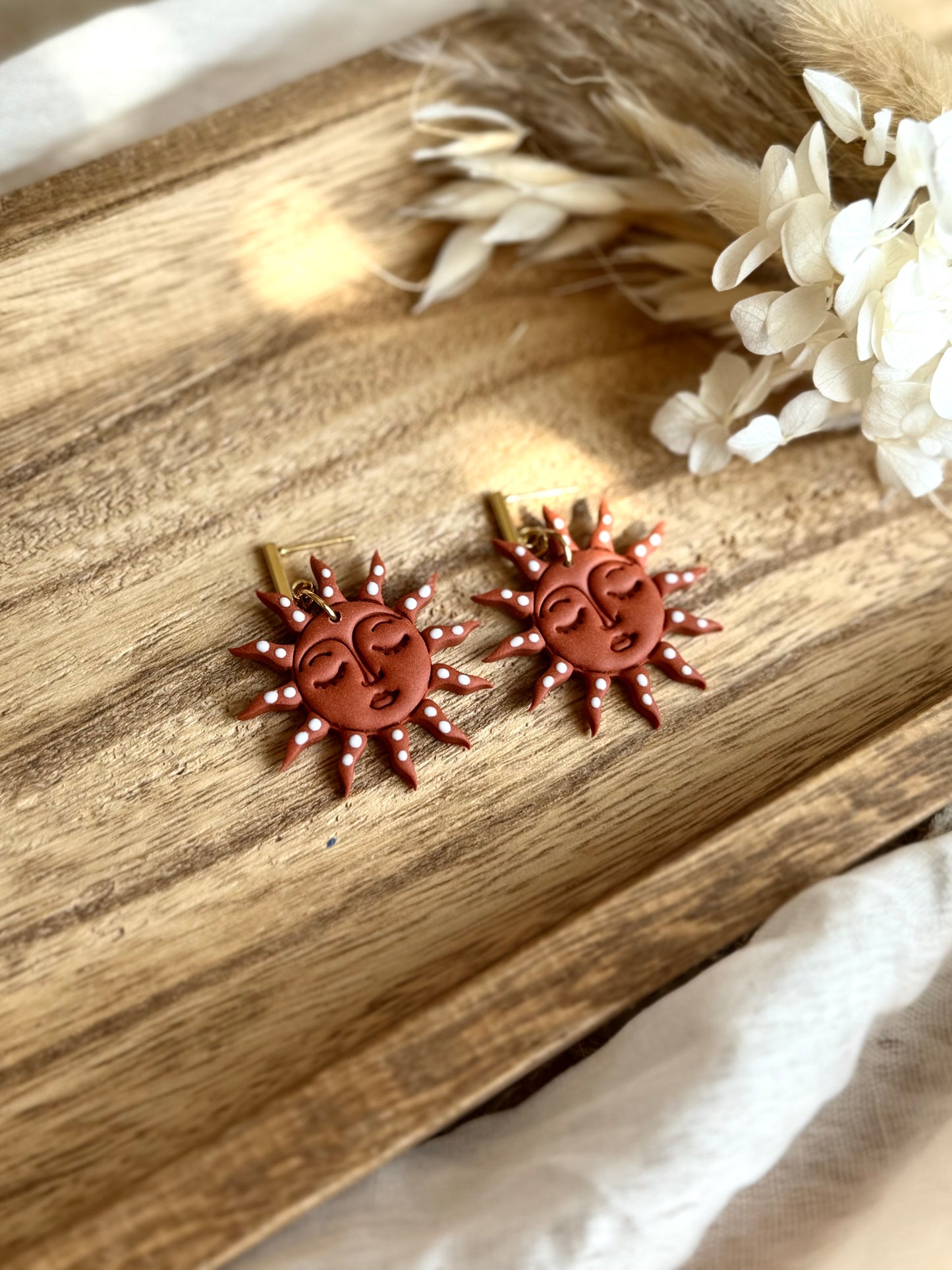 Handmade Terracotta Sunrise Earrings