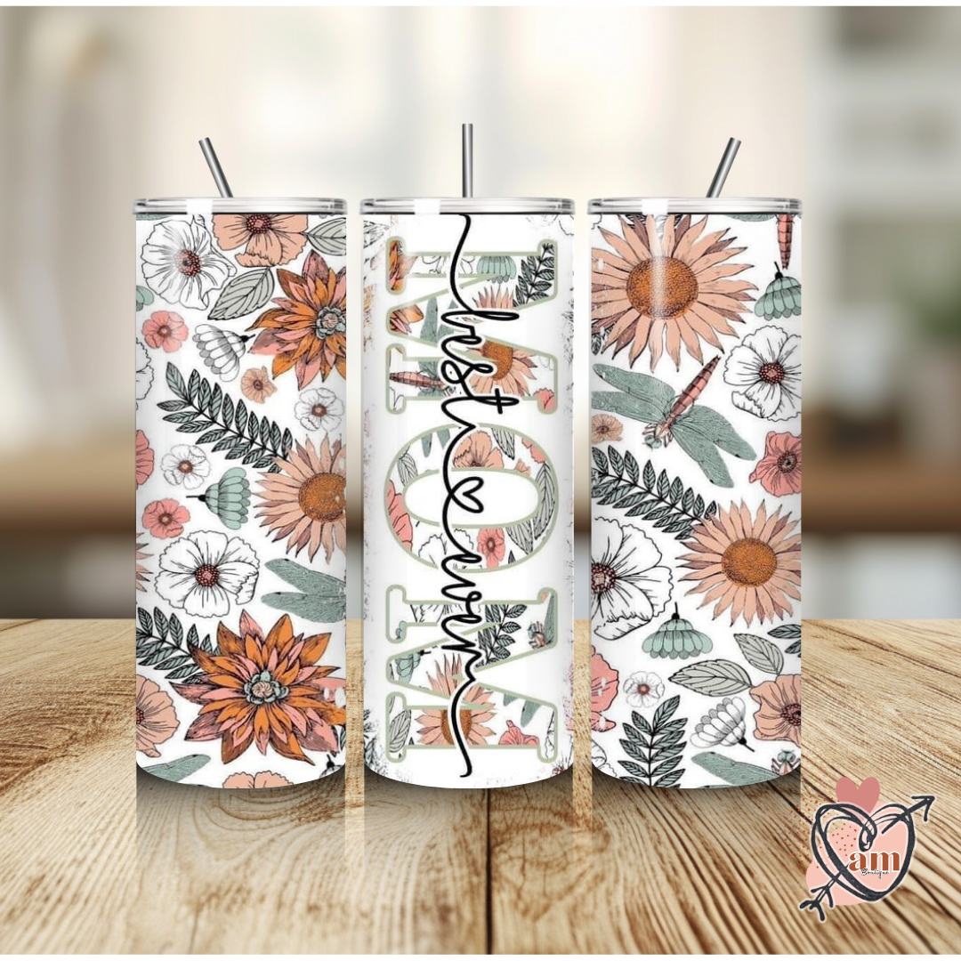 Best Mom Ever Floral Skinny Tumbler, 20 oz