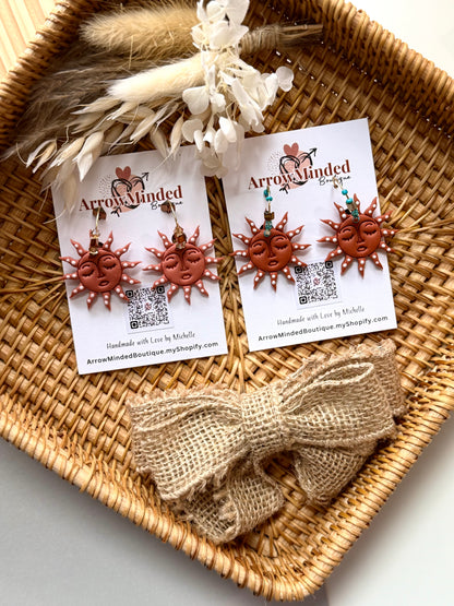 Handmade Desert Sunbeam Statement Earrings