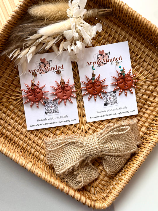 Handmade Desert Sunbeam Statement Earrings