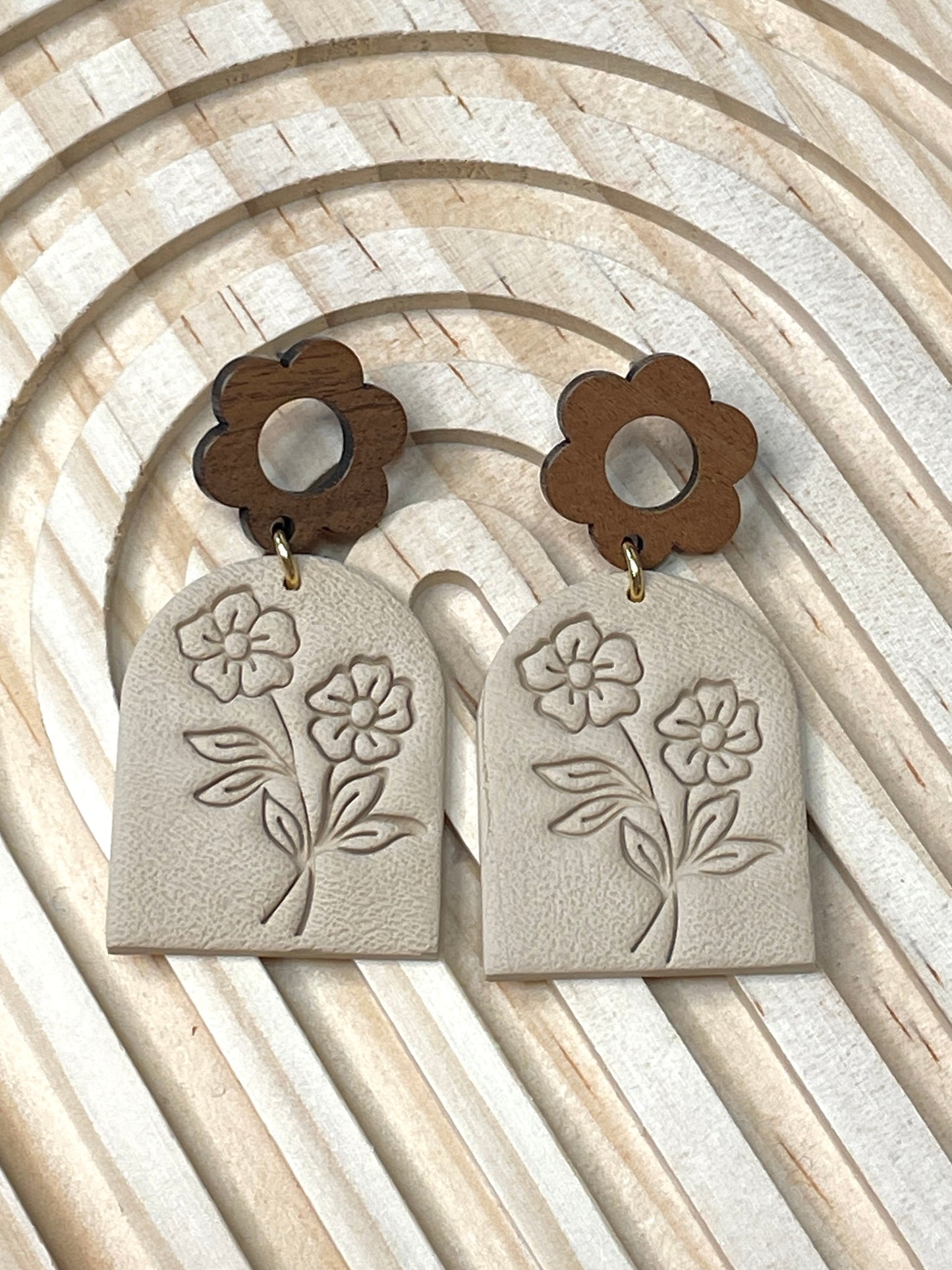 Handmade Autumn Flower Pressed Earrings