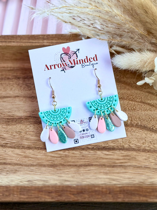 Handmade Sunset Sprinkles Dangle Earrings