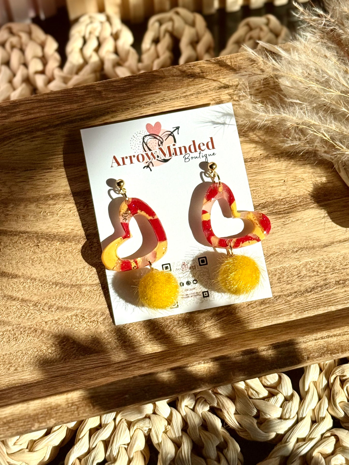 Handmade Heart of KC Earrings
