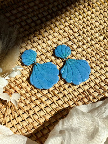 Handmade Shimmery Seashell Dangle Earrings