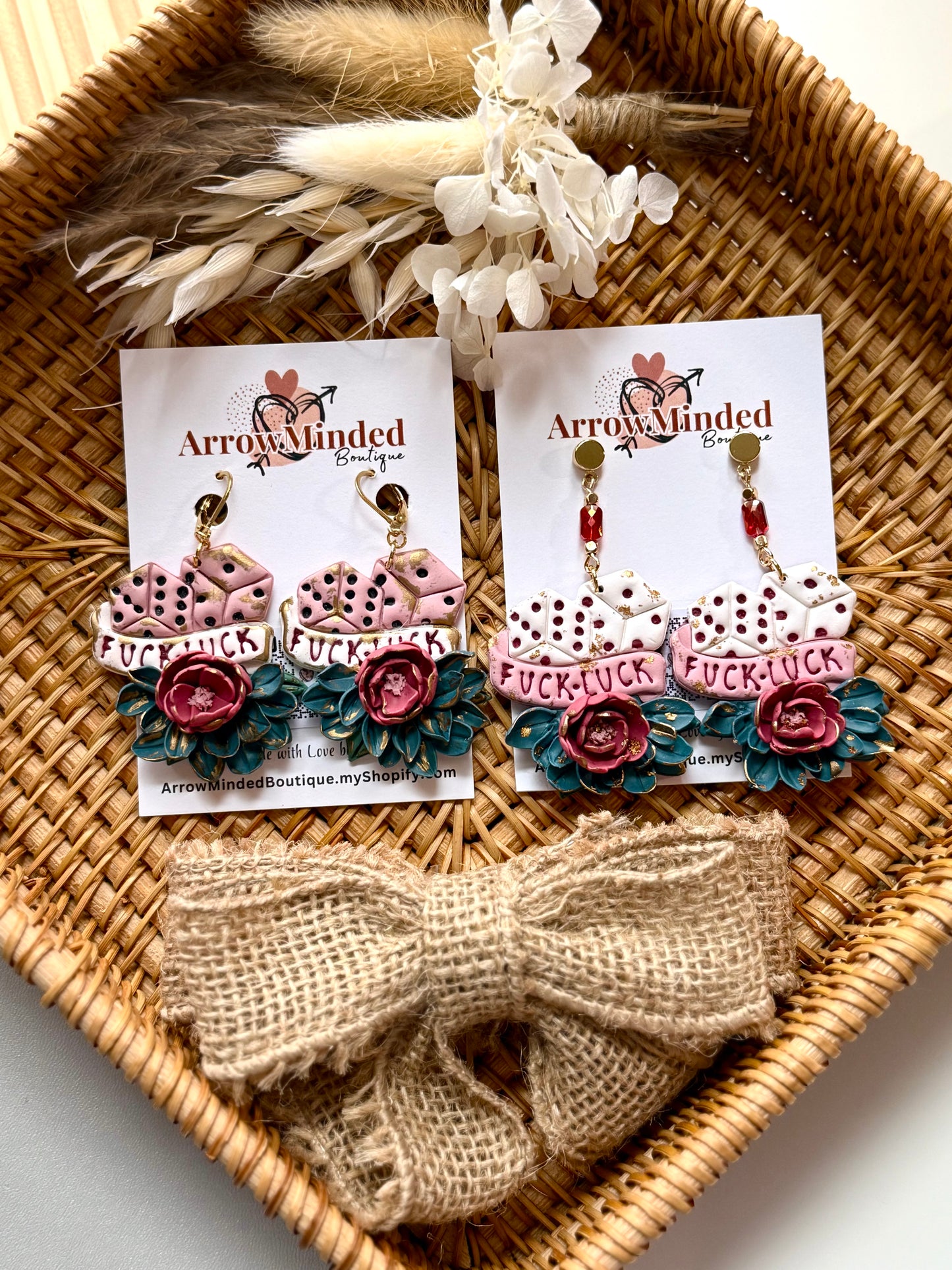 Handmade Lucky Streak Statement Earrings