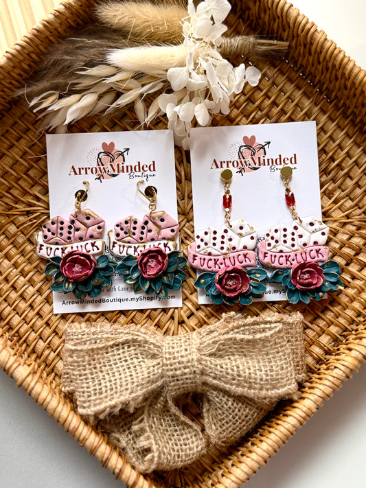 Handmade Lucky Streak Statement Earrings