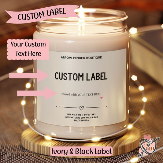 Custom Candle Fun Unique Gift, Scented Soy Candle, Personalize Candle Gift