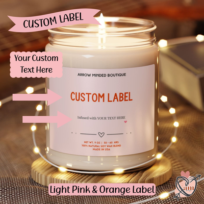 Custom Candle Fun Unique Gift, Scented Soy Candle, Personalize Candle Gift