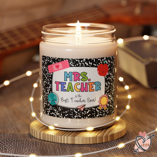 Custom Teacher's Name Candle, "You're the Best Teacher"