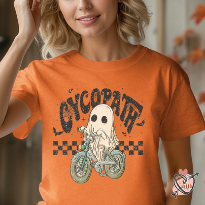 Cycopath Ghost Bicycle Halloween Unisex Shirt
