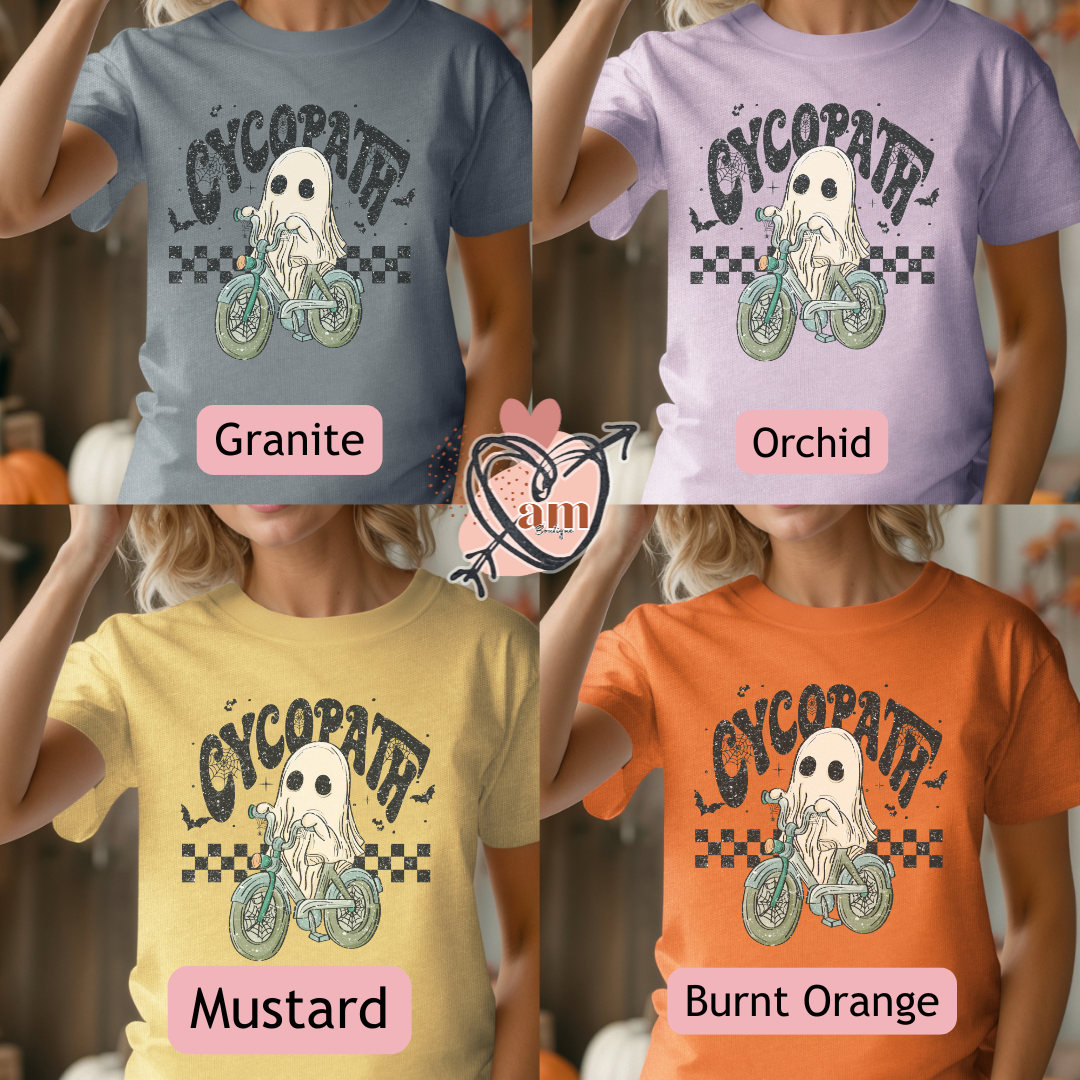 Cycopath Ghost Bicycle Halloween Unisex Shirt