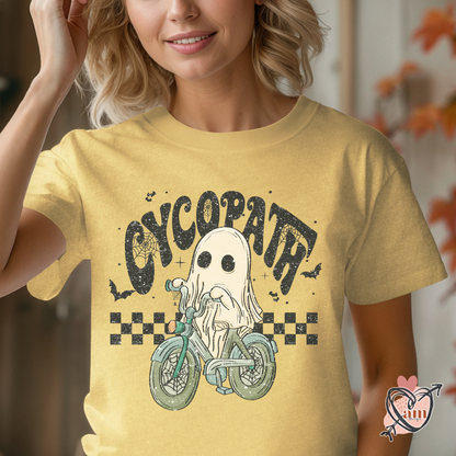 Cycopath Ghost Bicycle Halloween Unisex Shirt