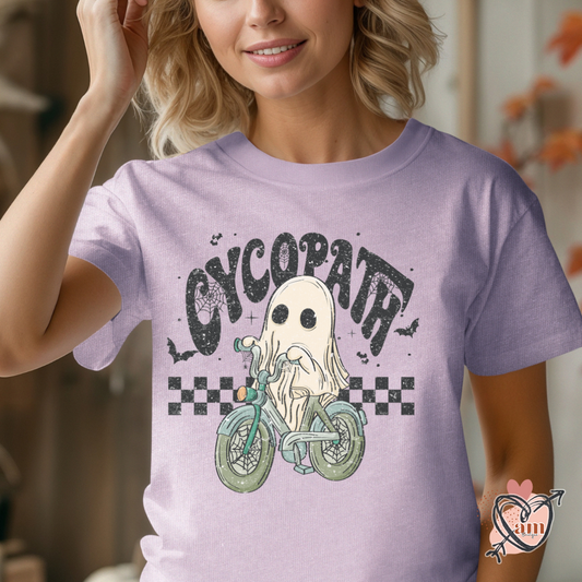 Cycopath Ghost Bicycle Halloween Unisex Shirt