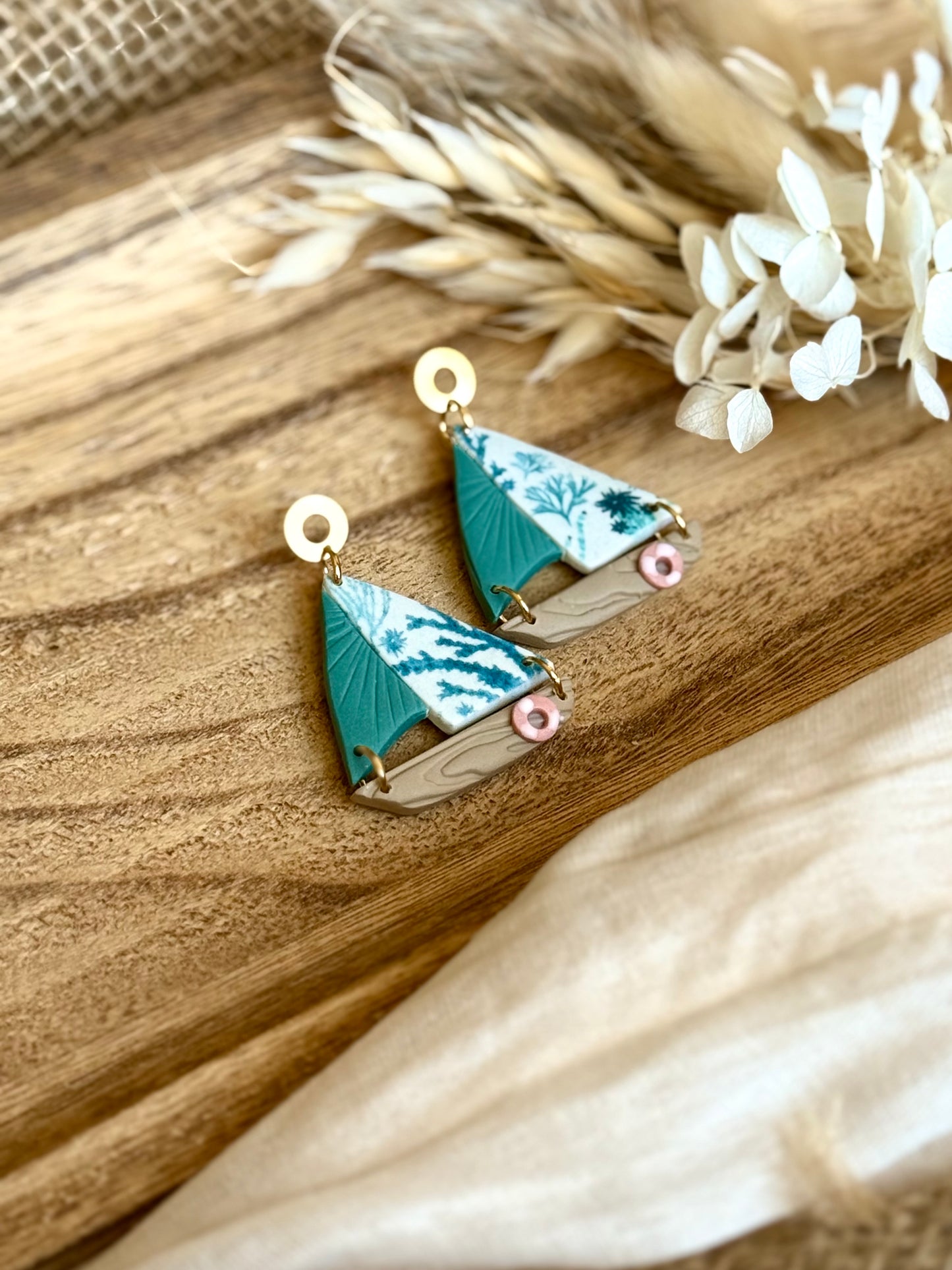 Handmade Sea Glass Harbor Sailboats