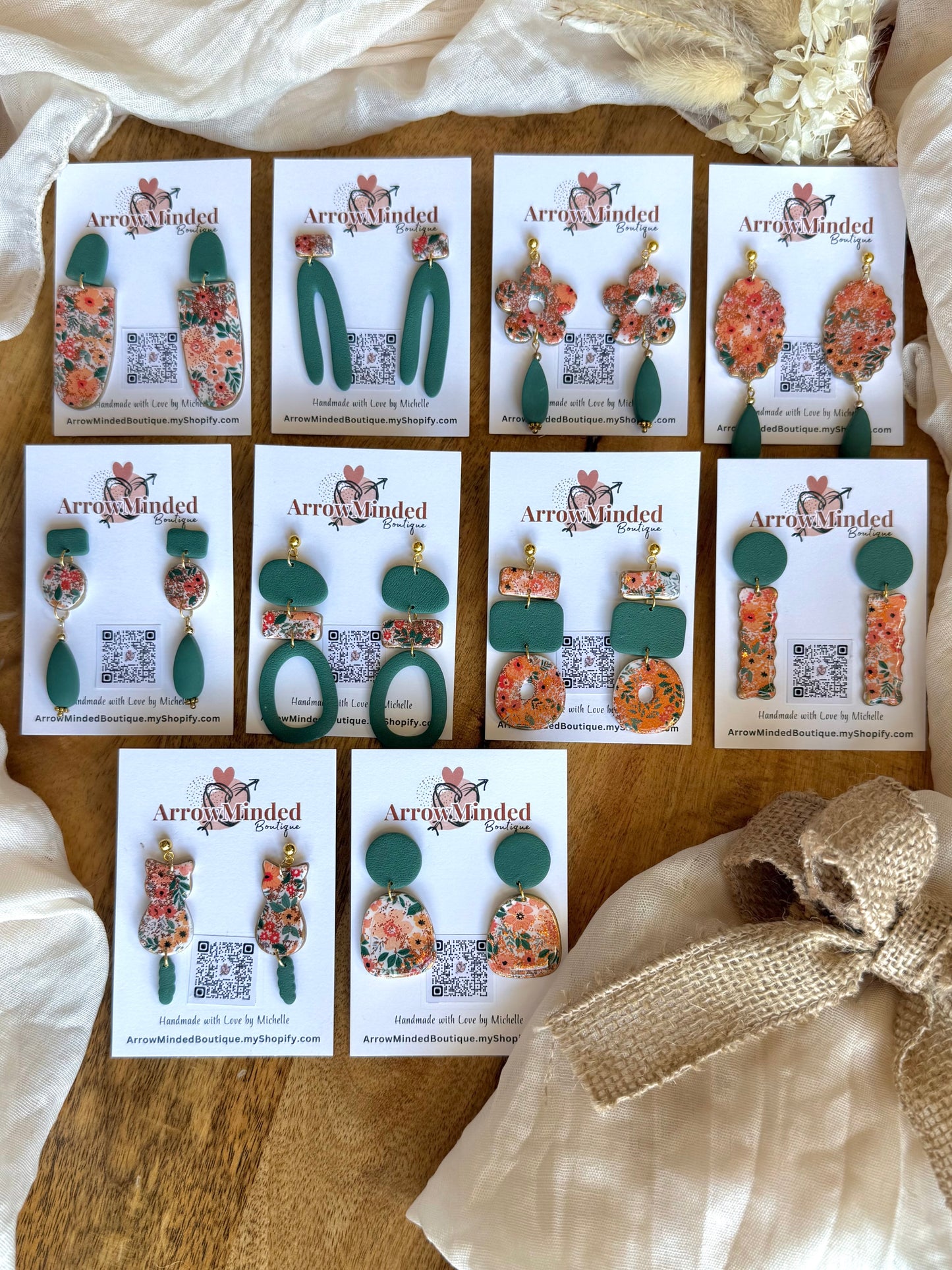Handmade Emerald Bloom Statement Collection