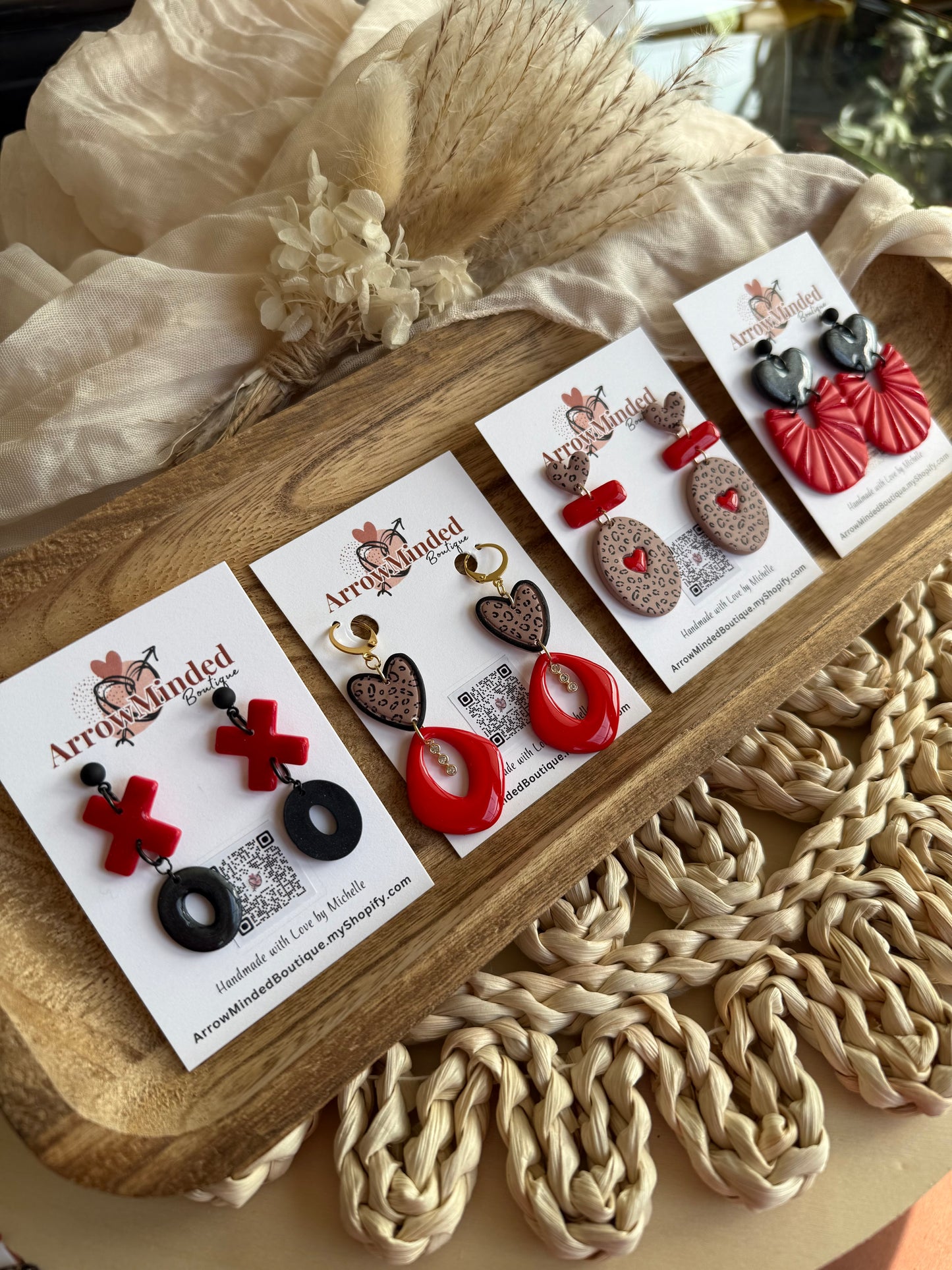 Handmade Love & Leopard Statement Earrings Collection