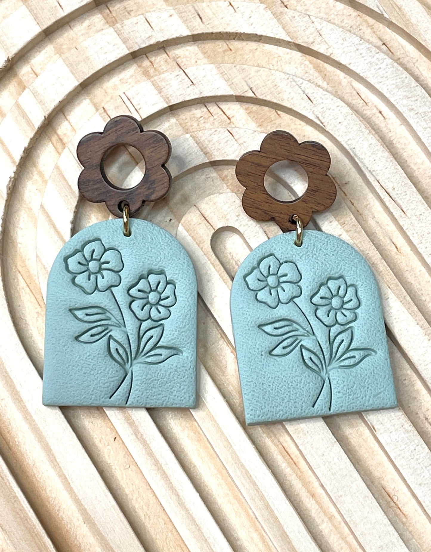 Handmade Autumn Flower Pressed Earrings