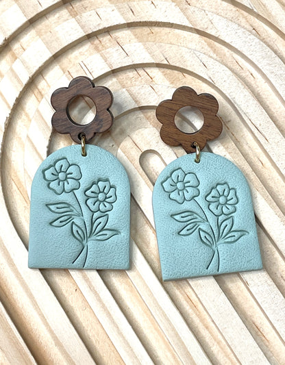 Handmade Autumn Flower Pressed Earrings