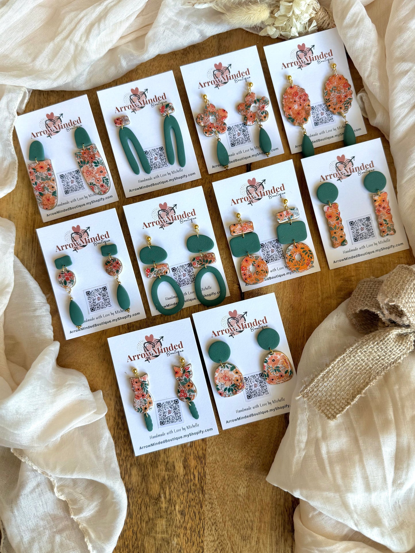 Handmade Emerald Bloom Statement Collection