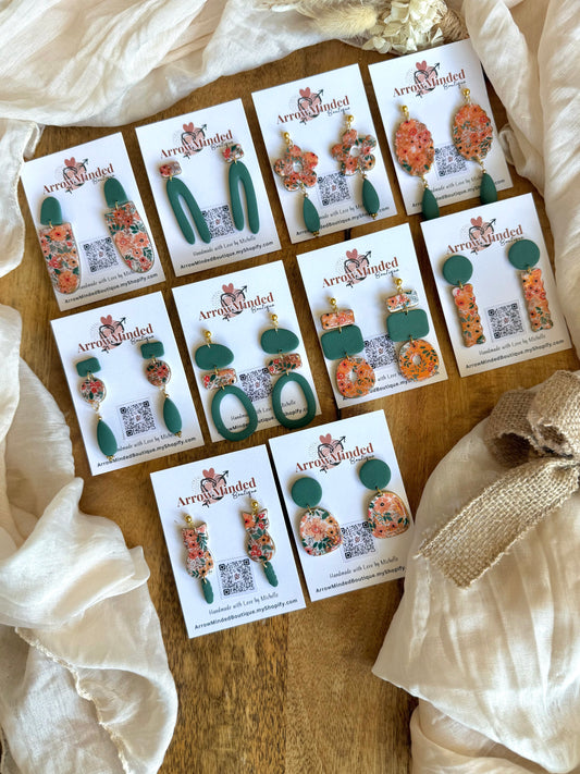 Handmade Emerald Bloom Statement Collection