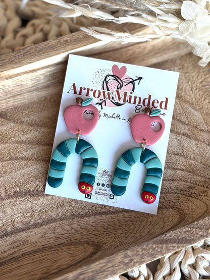 Handmade Hungry Caterpillar Earrings