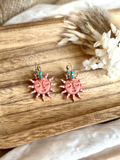 Handmade Terracotta Sunrise Earrings