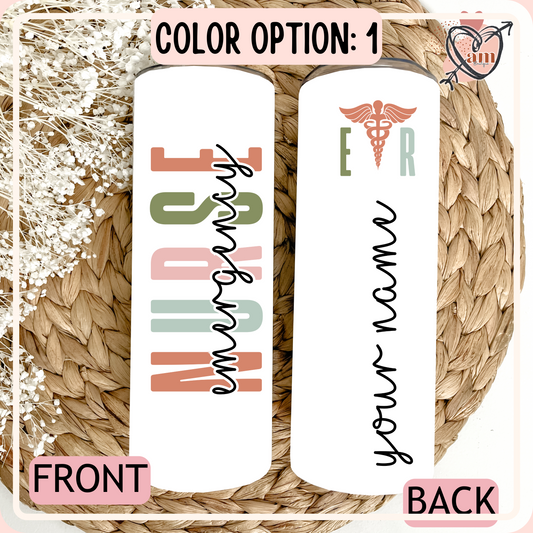 Custom Emergency Nurse Personalized Drink Tumbler