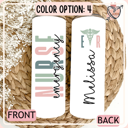Custom Emergency Nurse Personalized Drink Tumbler