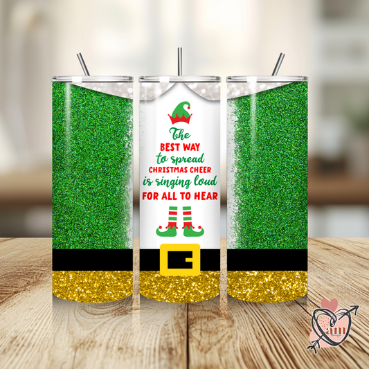 The Best Way to Spread Christmas Cheer Elf Tumbler, 20 oz