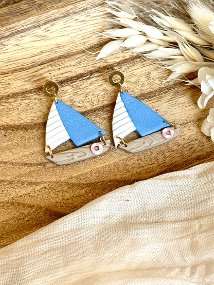 Handmade Blue Skies Harbor Sailboats