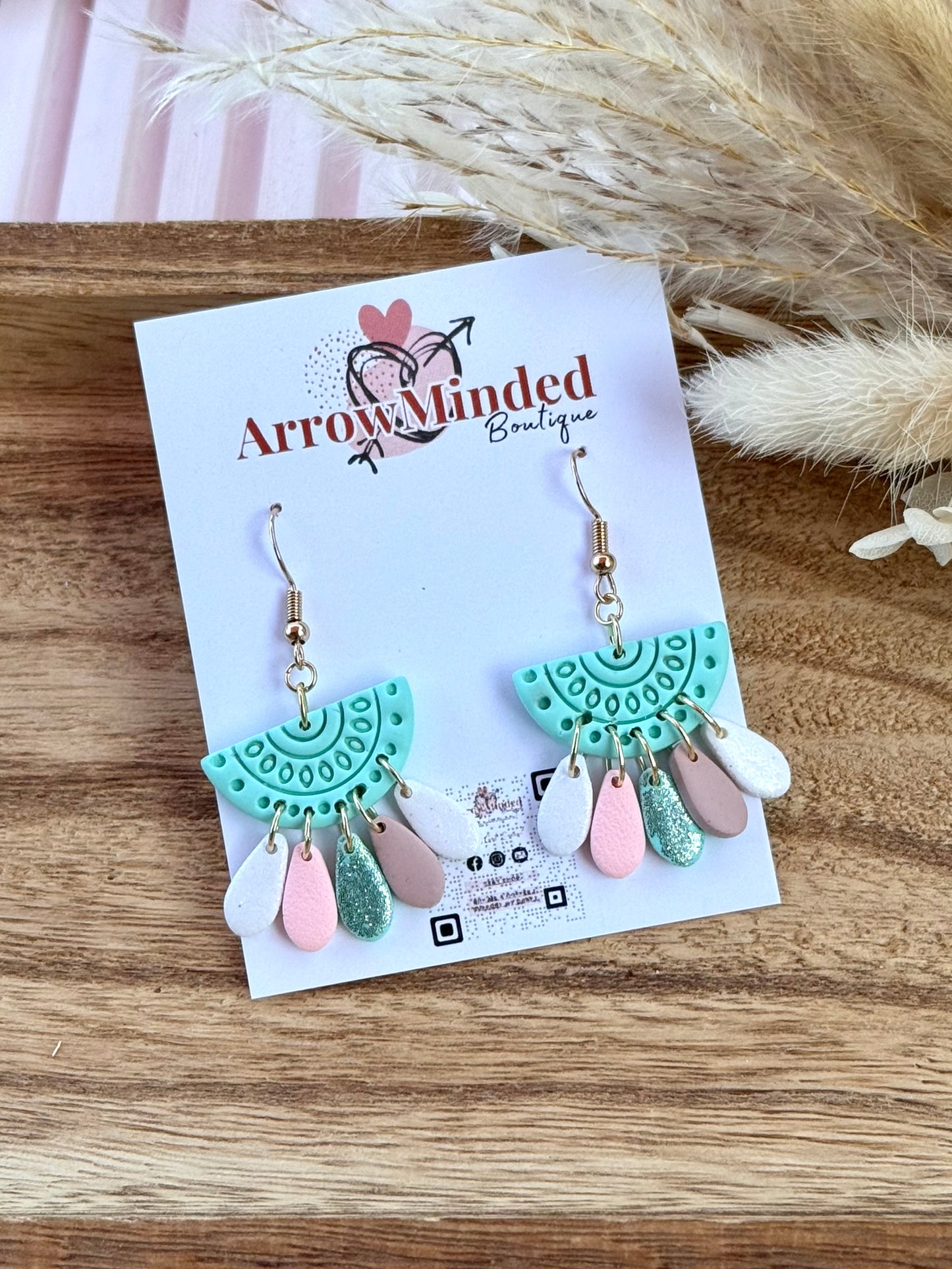 Handmade Sunset Sprinkles Dangle Earrings