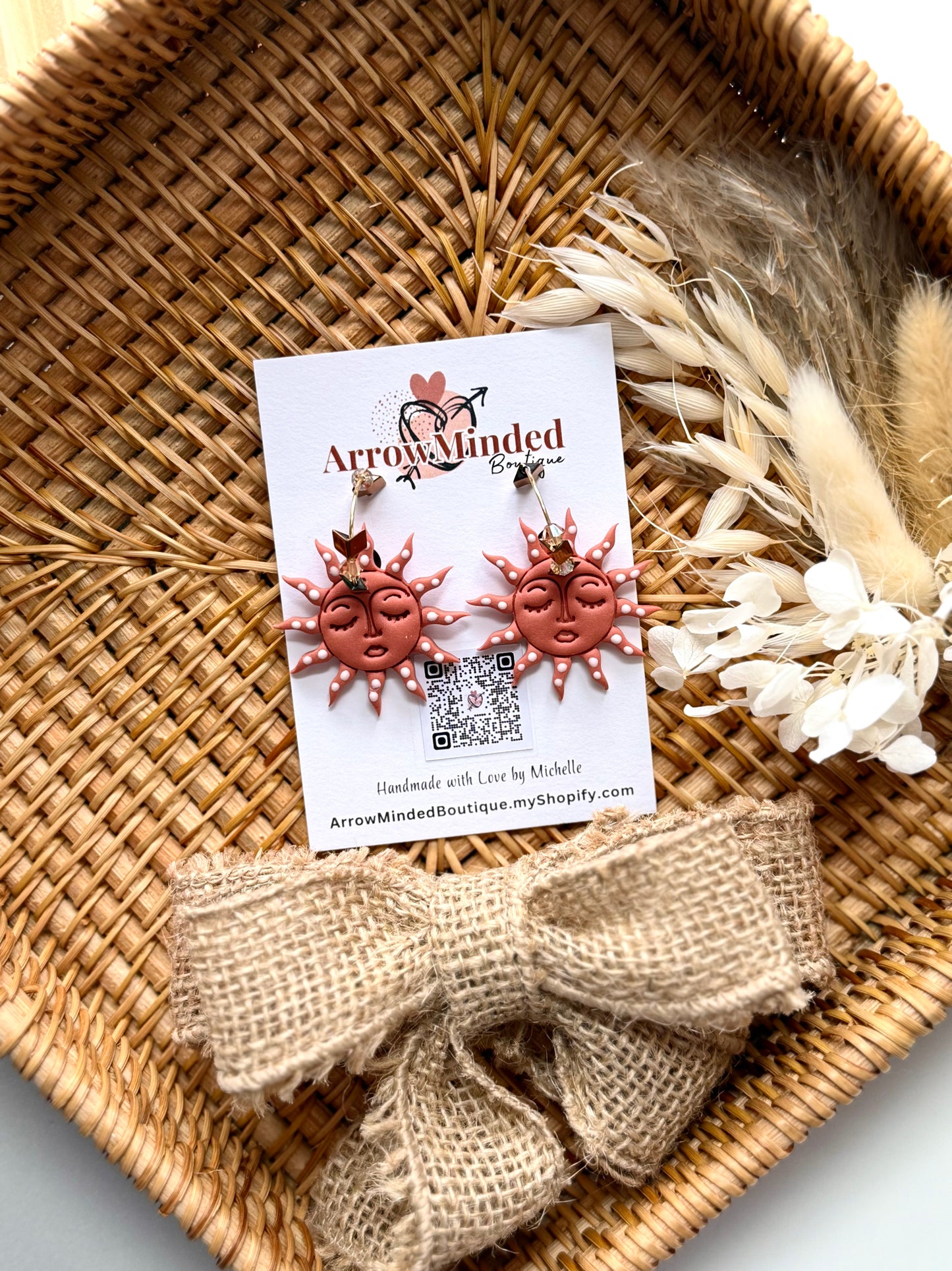 Handmade Desert Sunbeam Statement Earrings