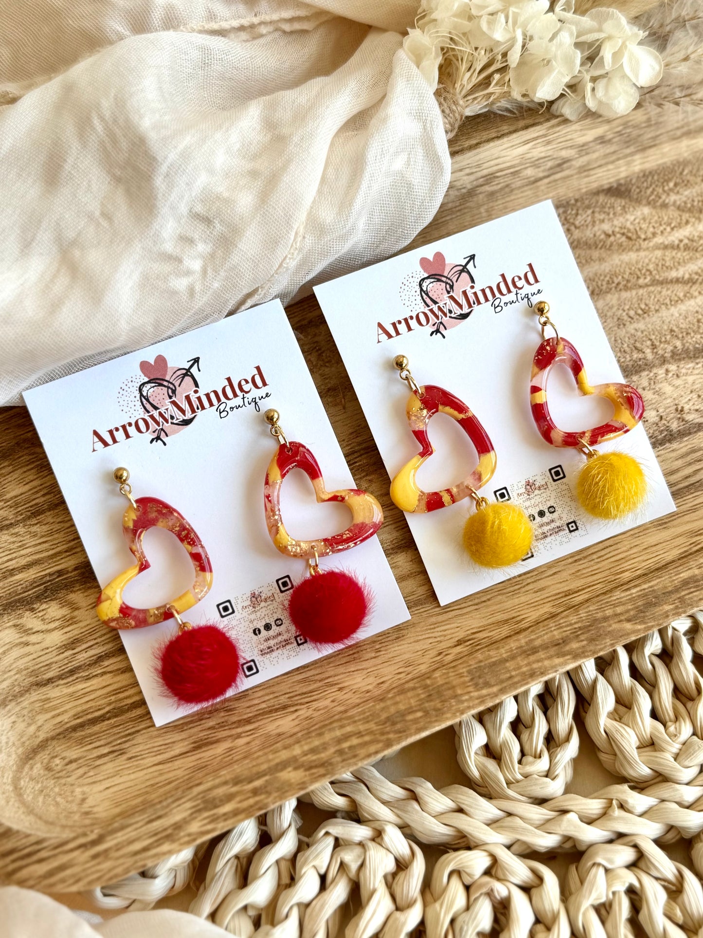 Handmade Heart of KC Earrings