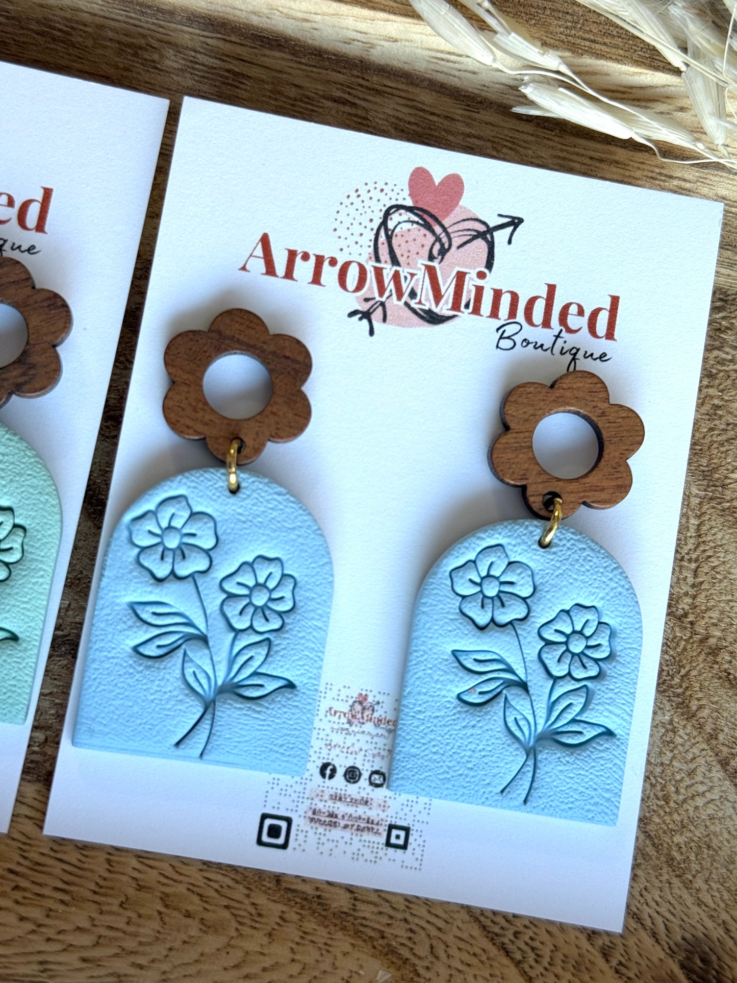 Handmade Autumn Flower Pressed Earrings