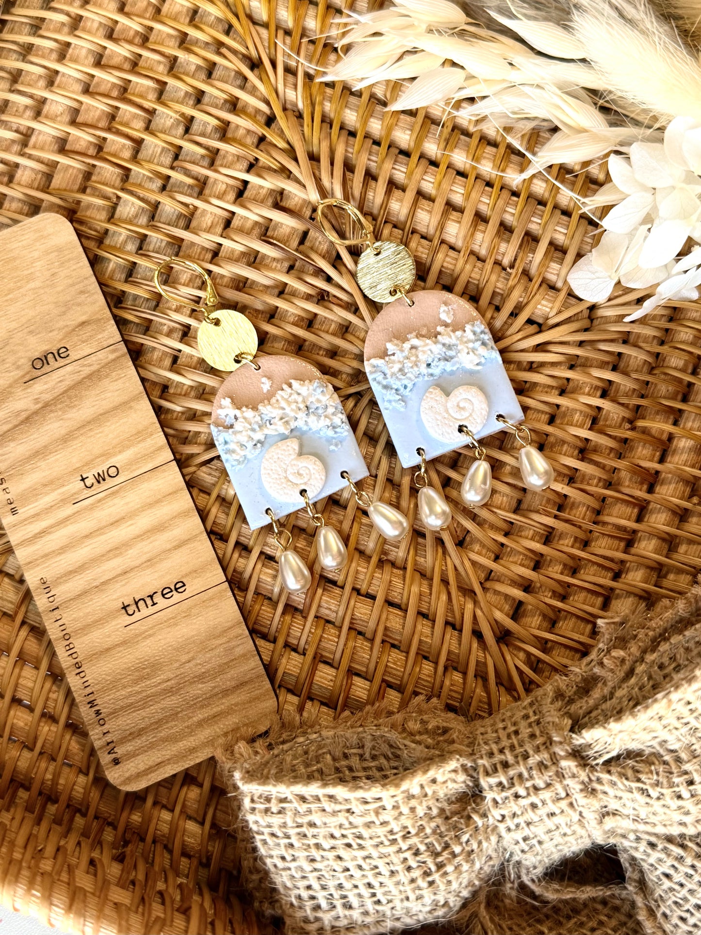 Handmade Beach Scenery Earrings