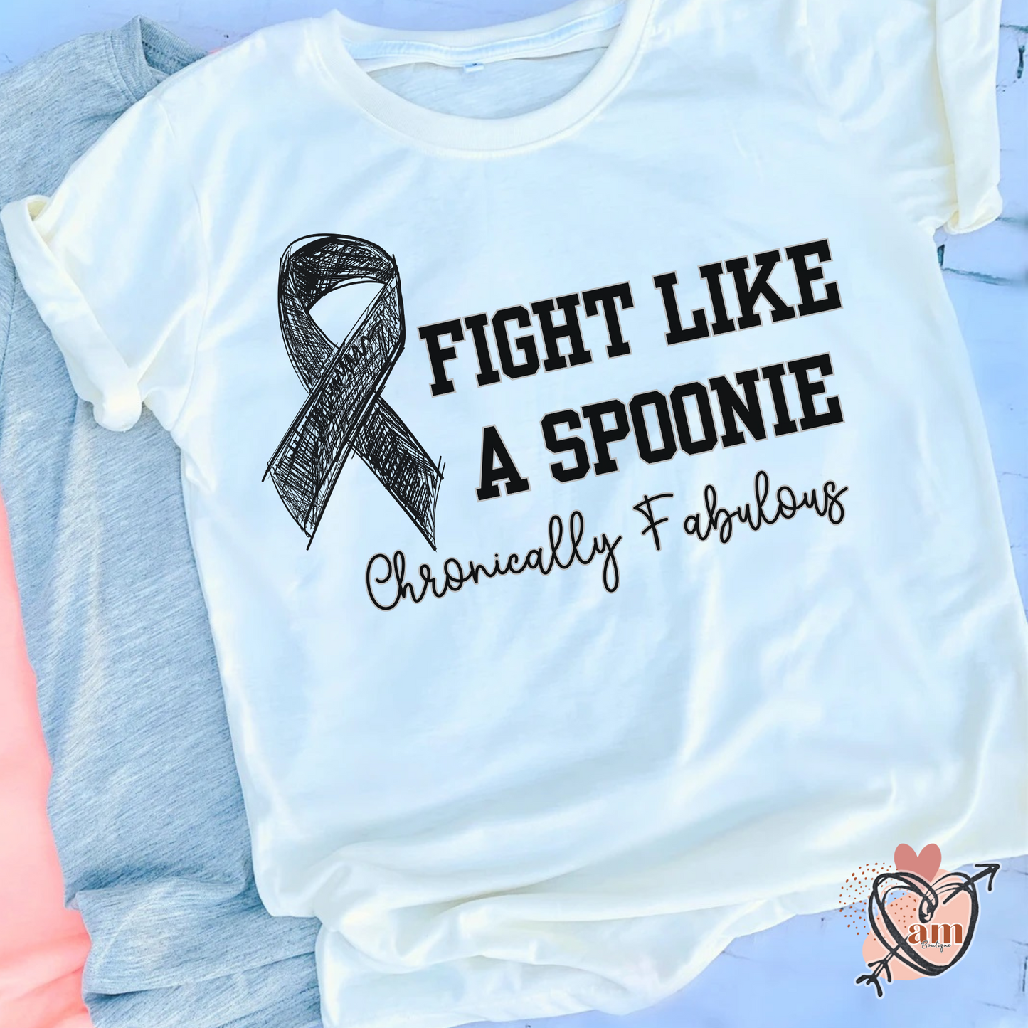 Chronic Illness Awareness Tee - Fight Like a Spoonie