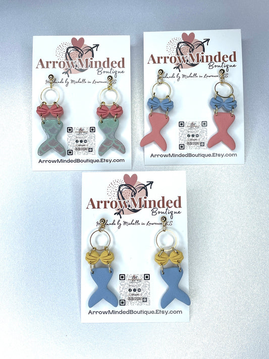 Handmade Mermaid Dangle Earrings