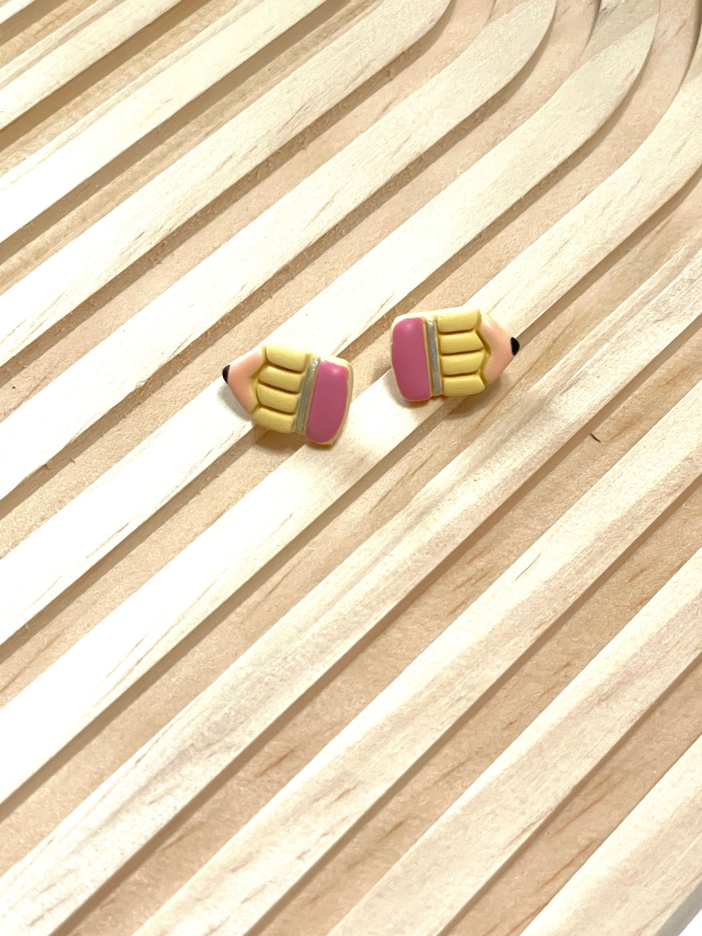 Handmade Pencil Stud Earrings