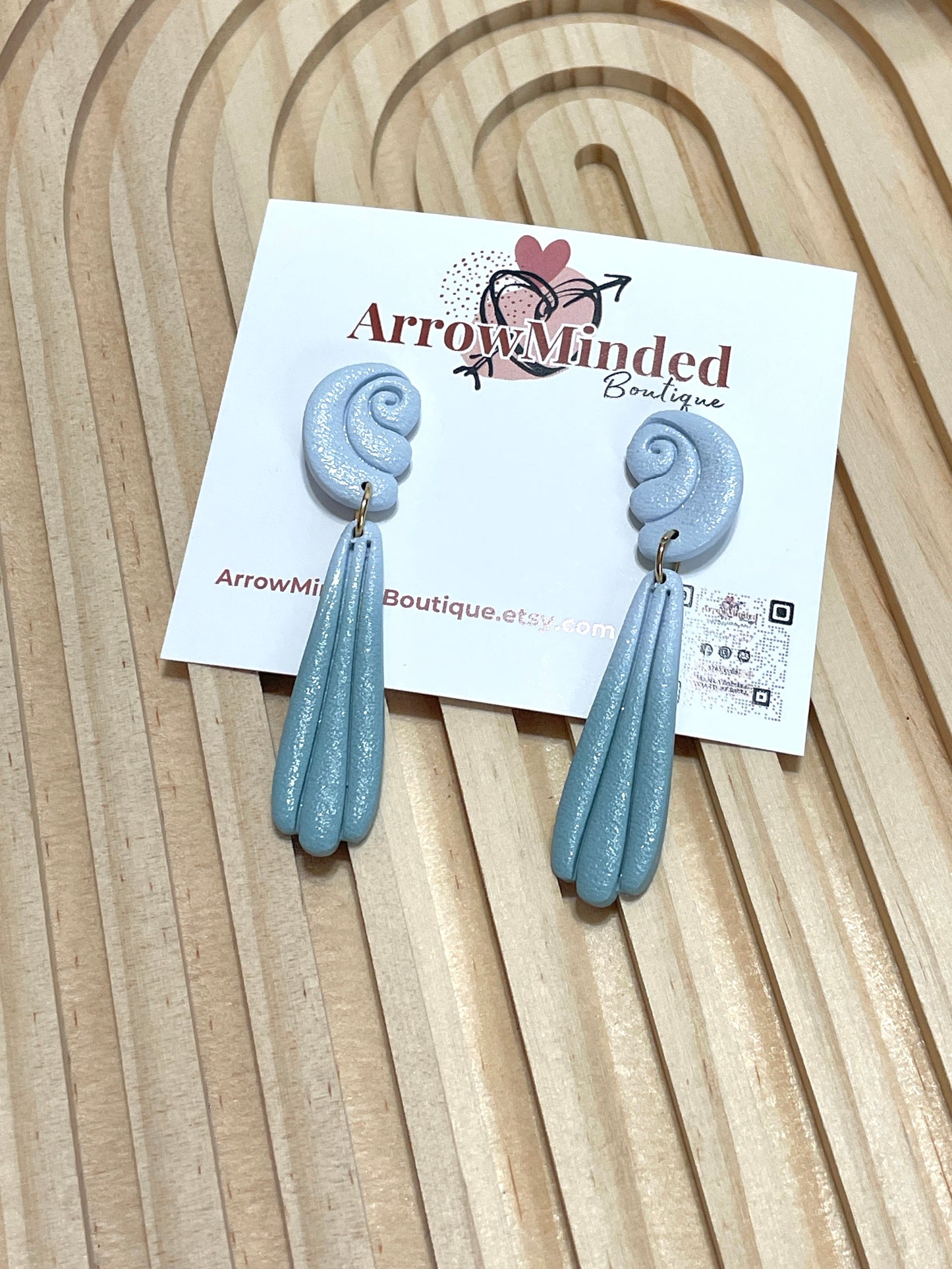 Handmade Seashell Dangle Earrings