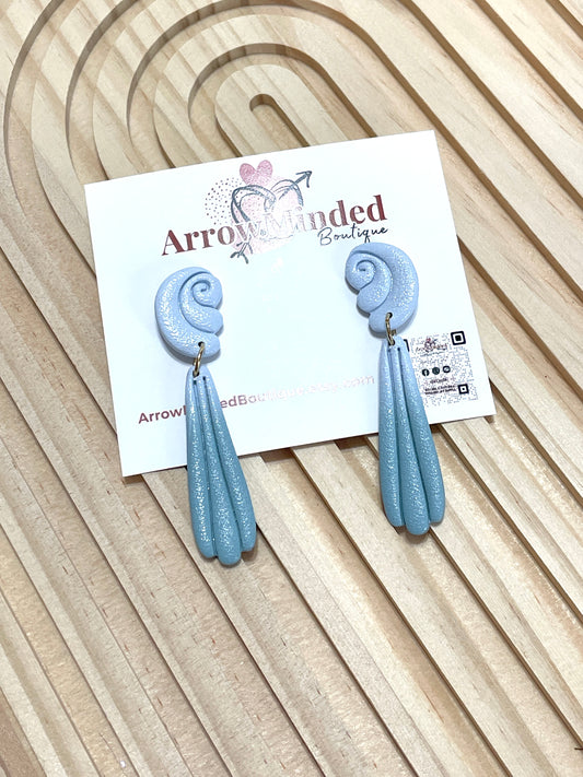 Handmade Seashell Dangle Earrings