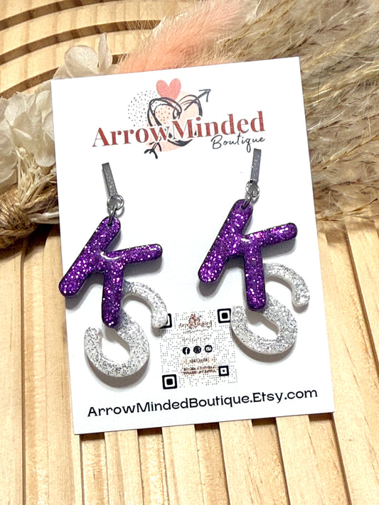 Handmade KS, Kansas State University Earrings, K-State