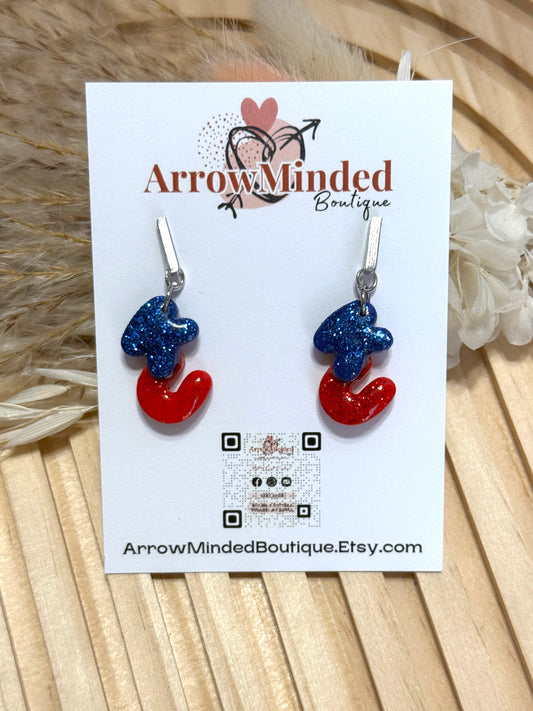 Handmade KU, University of Kansas Dangles