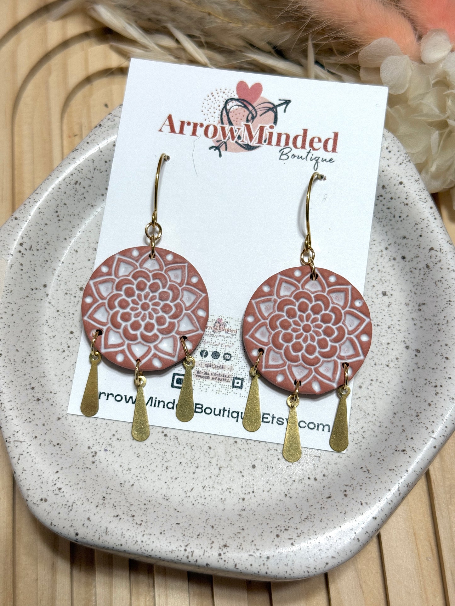Handmade Mandala Boho Earrings