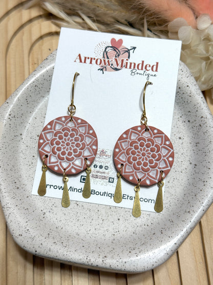 Handmade Mandala Boho Earrings
